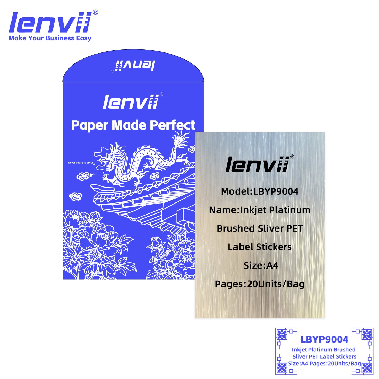 A4 Inkjet Brushed Label Stickers