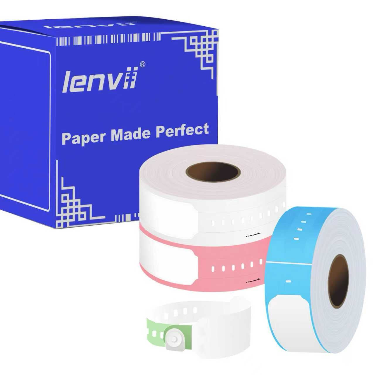 LENVII 4 Proof Colored Wristbands for Events/Thermal PVC Wristband Label/Medical Bracelet/Magnetic Wristband/Concert,Party,Pool,Festival Wristbands/Id Bracelets Tags for Elderly