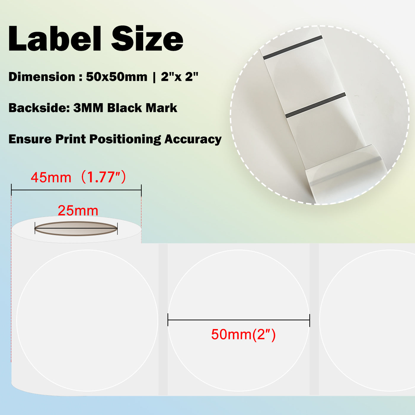 LENVII 4Proof Transparent Label Stickers/Roll of Stickers/Printable QR Barcode PVC Tags/Waterproof,Oil/Tear/Scratch Resistant/Sticky Label/Easy Peel Tag
