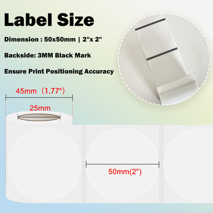 LENVII 4Proof Transparent Label Stickers/Roll of Stickers/Printable QR Barcode PVC Tags/Waterproof,Oil/Tear/Scratch Resistant/Sticky Label/Easy Peel Tag