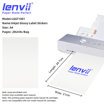 A4 Inkjet Holographic Label Stickers | 20 Sheets/Bag
