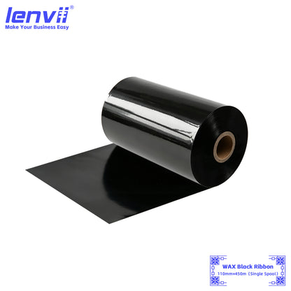 Black Wax Thermal Transfer Ribbon | Single-Axis Roll