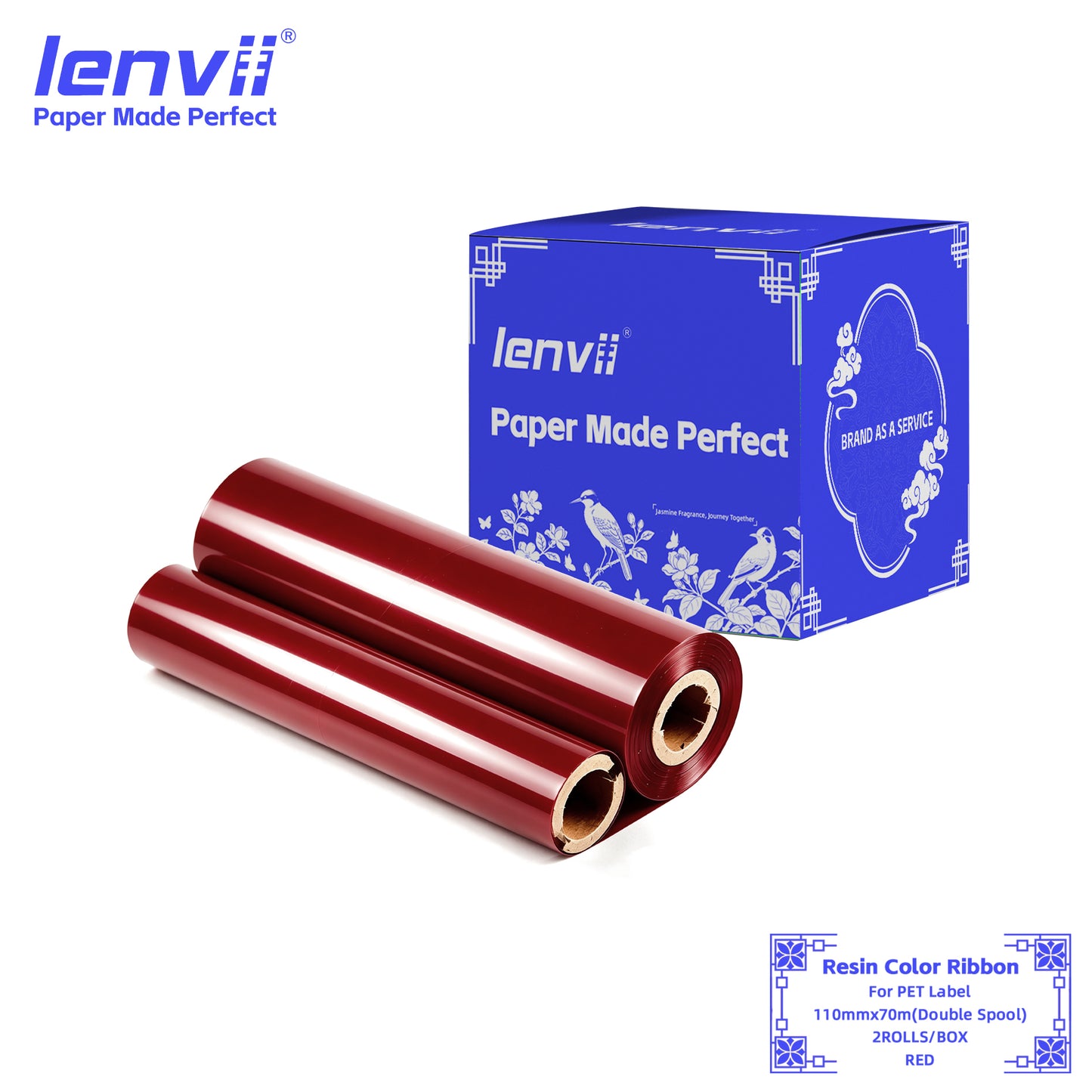 Color Resin Thermal Transfer Ribbon for PET Labels | 30–110mm Double axis