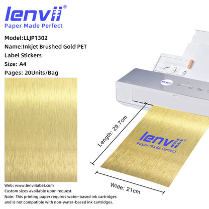 A4 Inkjet Brushed Label Stickers