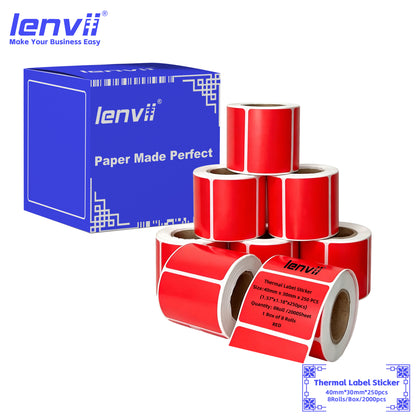 LENVII 5Proof Rectangle Label Stickers | Strong Adhesive | Thermal Printer
