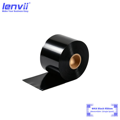 Black Wax Thermal Transfer Ribbon | Single-Axis Roll