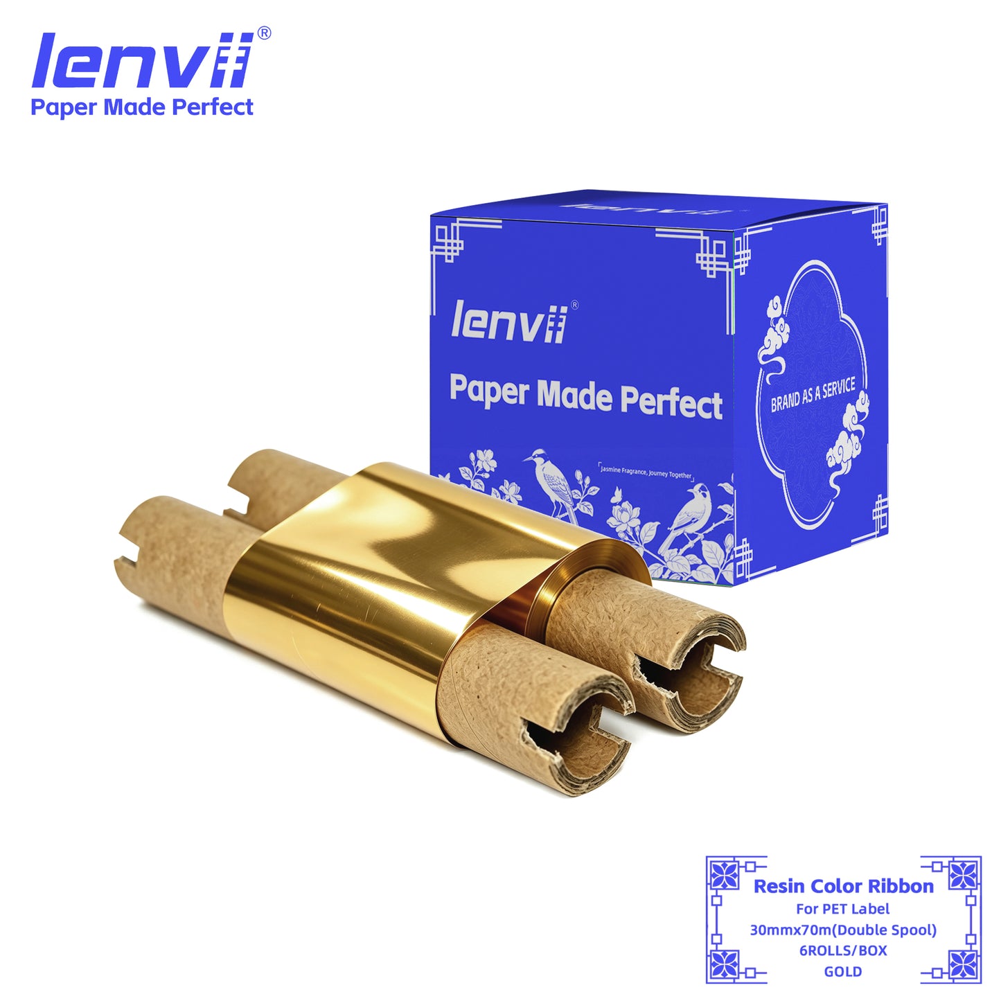 Color Resin Thermal Transfer Ribbon for PET Labels | 30–110mm Double axis