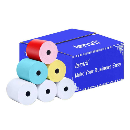 LENVII 60g Ultra-Thin Thermal Receipt Paper/Receipt Rolls/Credit Card Receipt Paper/Printing Roll/Commercial Paper/Printing Roll of Machine/Cash Register POS Receipt
