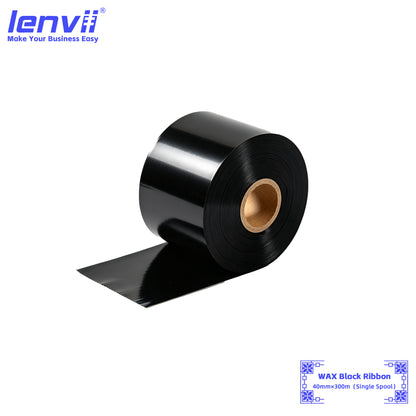 Black Wax Thermal Transfer Ribbon | Single-Axis Roll