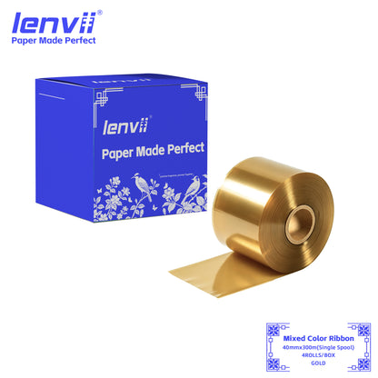 Colored Thermal Transfer Ribbon – Single-Axis | 30–110mm × 300m/450m | 8 Colors