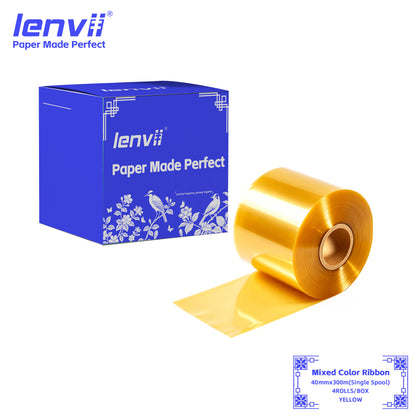 Colored Thermal Transfer Ribbon – Single-Axis | 30–110mm × 300m/450m | 8 Colors