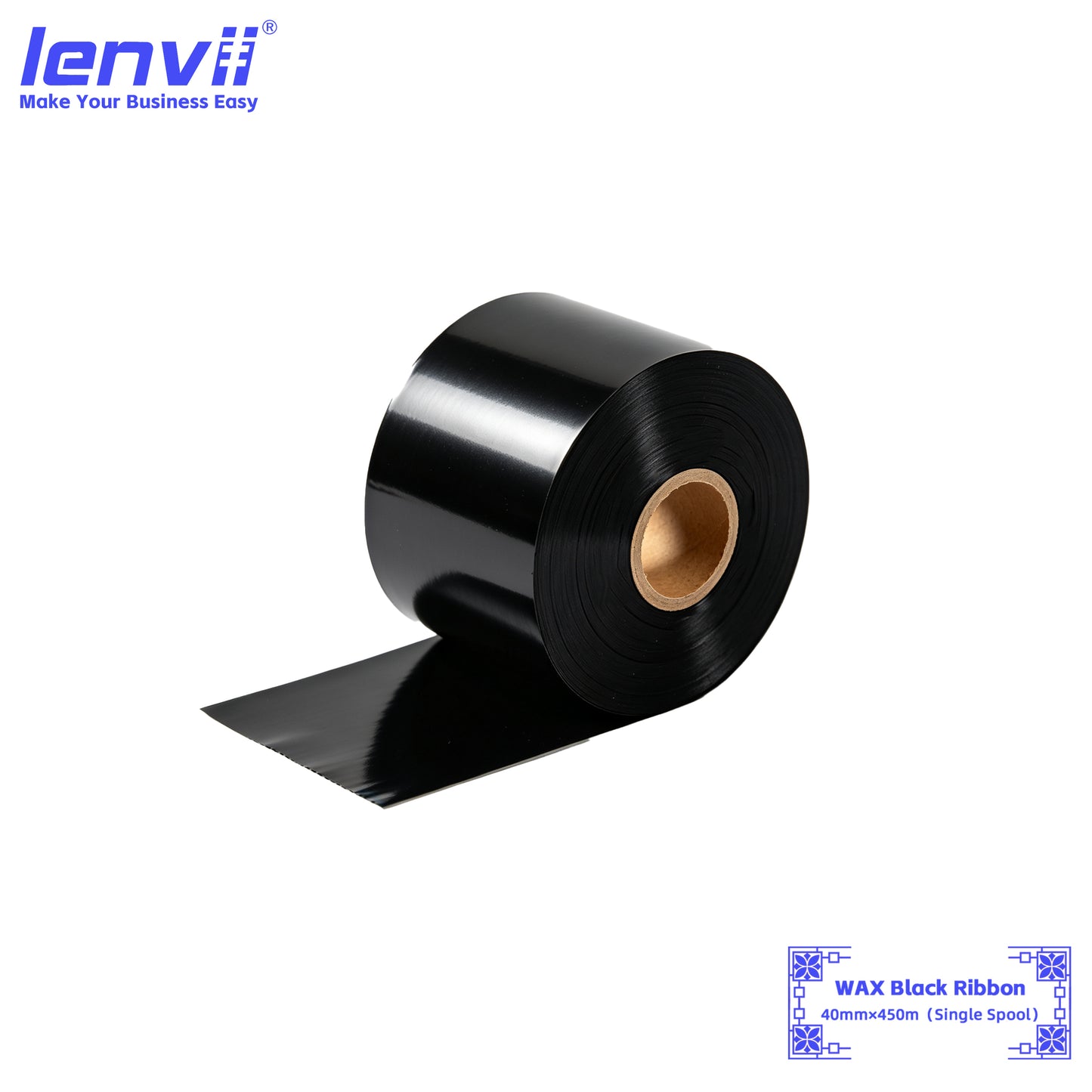 Black Wax Thermal Transfer Ribbon | Single-Axis Roll