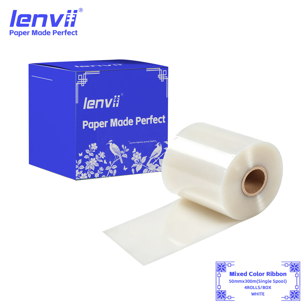 Colored Thermal Transfer Ribbon – Single-Axis | 30–110mm × 300m/450m | 8 Colors