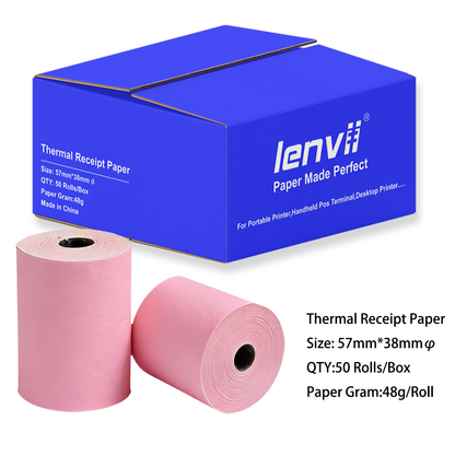 LENVII 48g Ultra Thin Thermal Paper丨Cash Register Receipt Roll