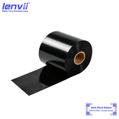 Black Wax Thermal Transfer Ribbon | Single-Axis Roll