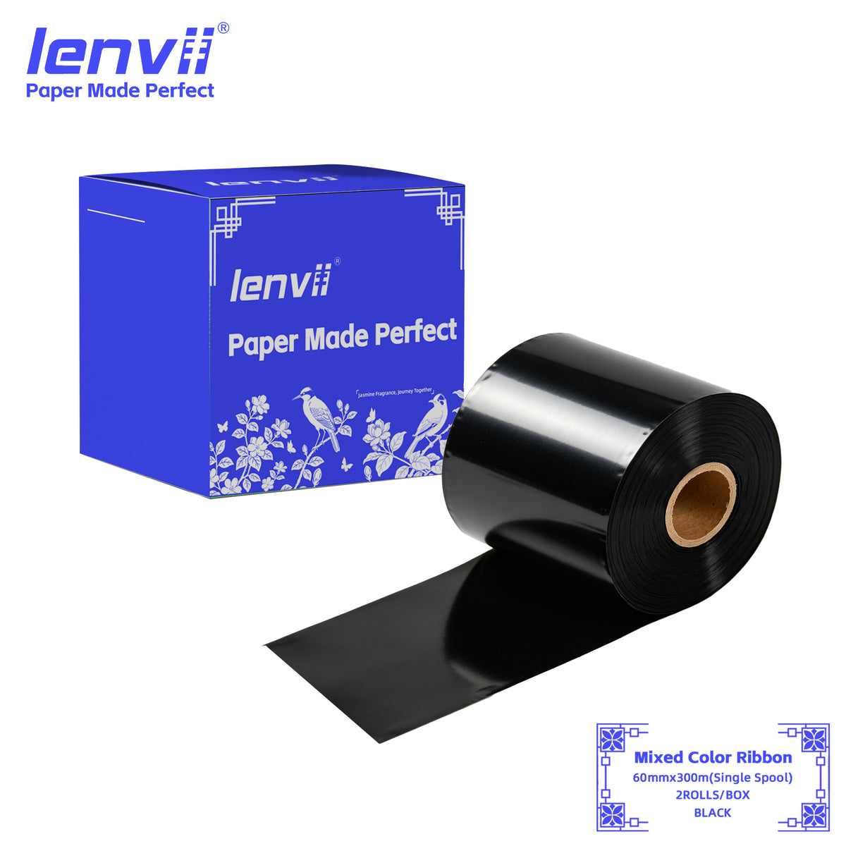 Colored Thermal Transfer Ribbon – Single-Axis | 30–110mm × 300m/450m | 8 Colors