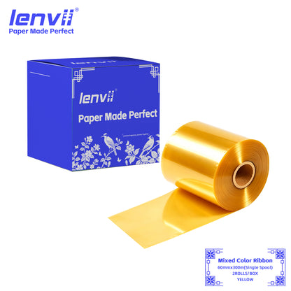 Colored Thermal Transfer Ribbon – Single-Axis | 30–110mm × 300m/450m | 8 Colors