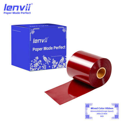 Colored Thermal Transfer Ribbon – Single-Axis | 30–110mm × 300m/450m | 8 Colors