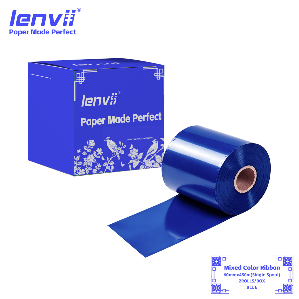 Colored Thermal Transfer Ribbon – Single-Axis | 30–110mm × 300m/450m | 8 Colors