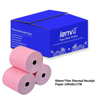 LENVII 48g Ultra Thin Thermal Paper丨Cash Register Receipt Roll