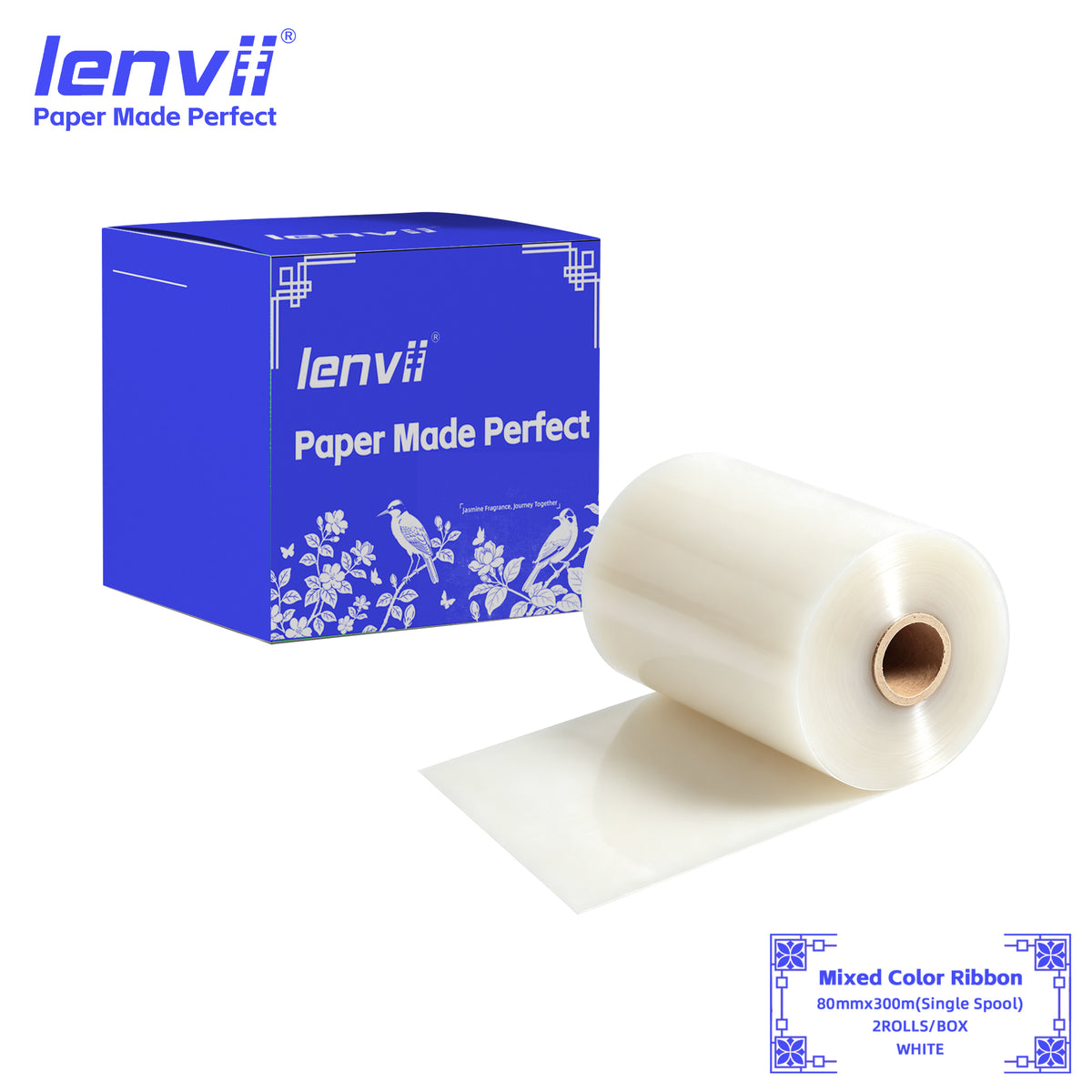 Colored Thermal Transfer Ribbon – Single-Axis | 30–110mm × 300m/450m | 8 Colors