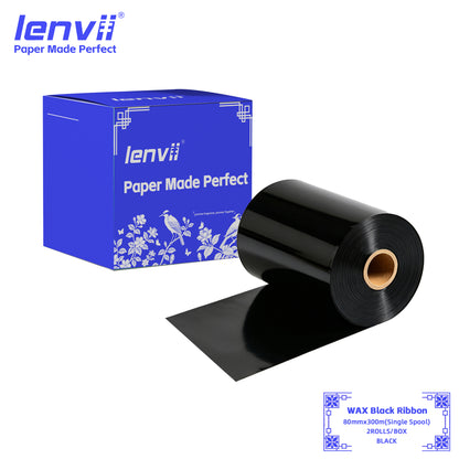 Black Wax Thermal Transfer Ribbon | Single-Axis Roll