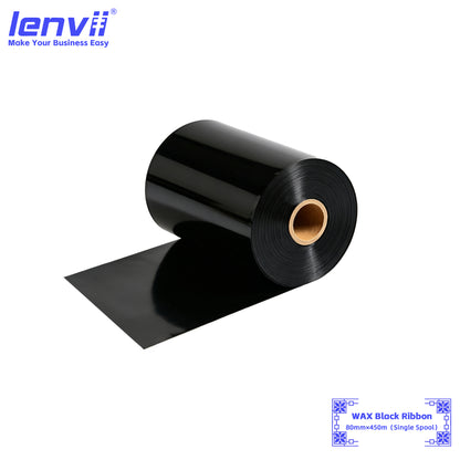 Black Wax Thermal Transfer Ribbon | Single-Axis Roll