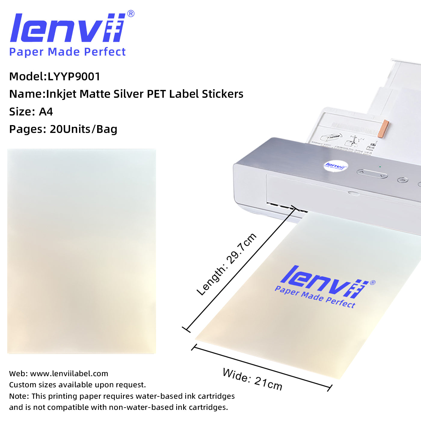 A4 Inkjet Matte Label Stickers
