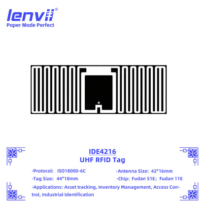LENVII 44mm×18mm RFID Sticker Tags – 1000 pcs/Roll