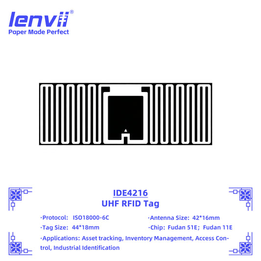 LENVII 44mm×18mm RFID Sticker Tags – 1000 pcs/Roll