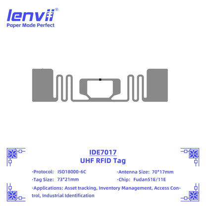 LENVII 73mm×21mm RFID Sticker Tags – 1000 pcs/Roll