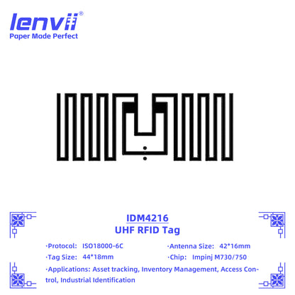 LENVII 44mm×18mm RFID Sticker Tags – 1000 pcs/Roll