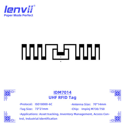 LENVII 73mm×21mm RFID Sticker Tags – 1000 pcs/Roll
