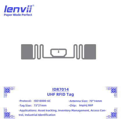 LENVII 73mm×21mm RFID Sticker Tags – 1000 pcs/Roll