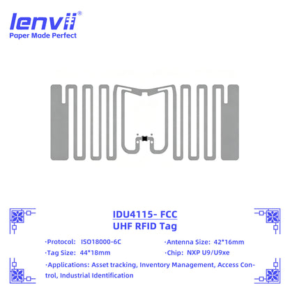 LENVII 44mm×18mm RFID Sticker Tags – 1000 pcs/Roll
