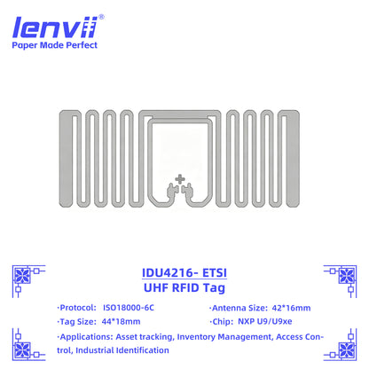 LENVII 44mm×18mm RFID Sticker Tags – 1000 pcs/Roll