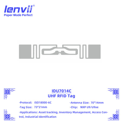 LENVII 73mm×21mm RFID Sticker Tags – 1000 pcs/Roll