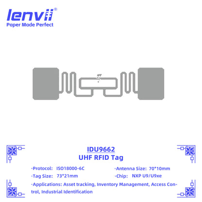 LENVII 73mm×21mm RFID Sticker Tags – 1000 pcs/Roll