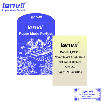 A4 Inkjet Label Stickers – White, Gold & Silver PET