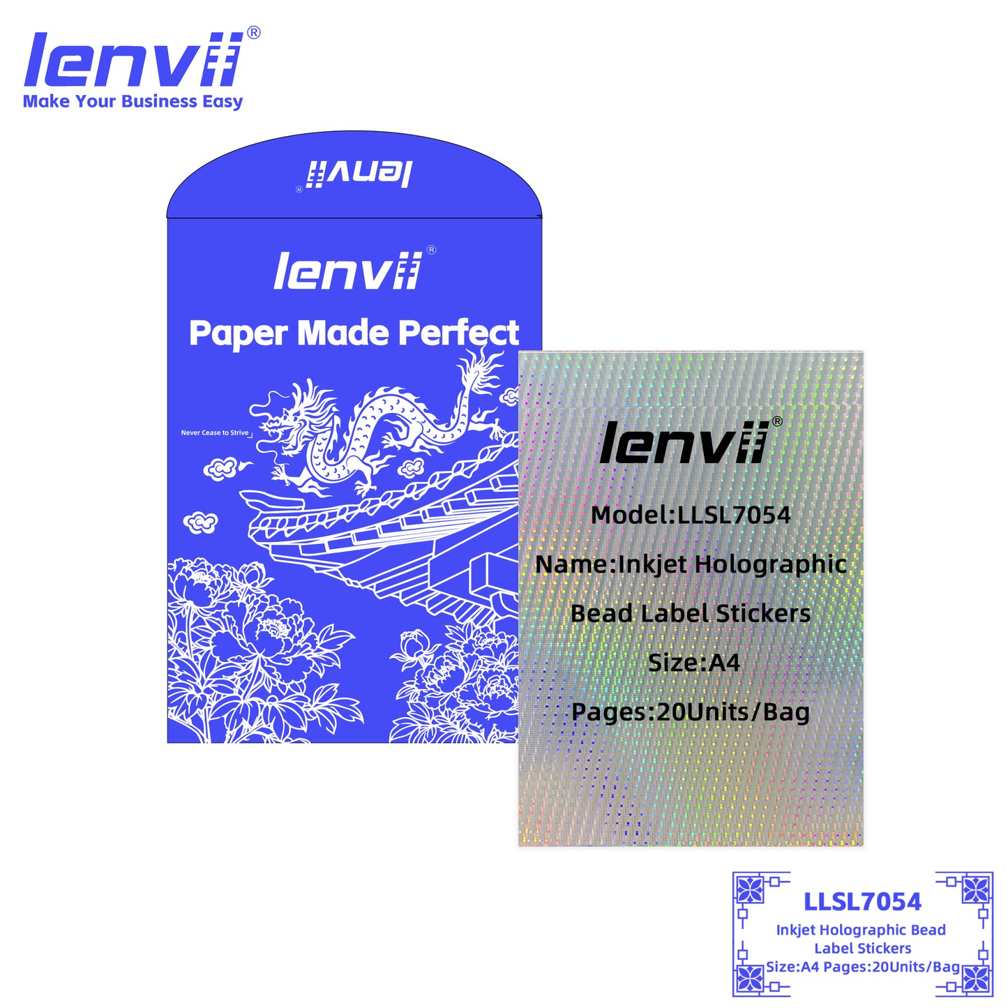 A4 Inkjet Holographic Label Stickers | 20 Sheets/Bag