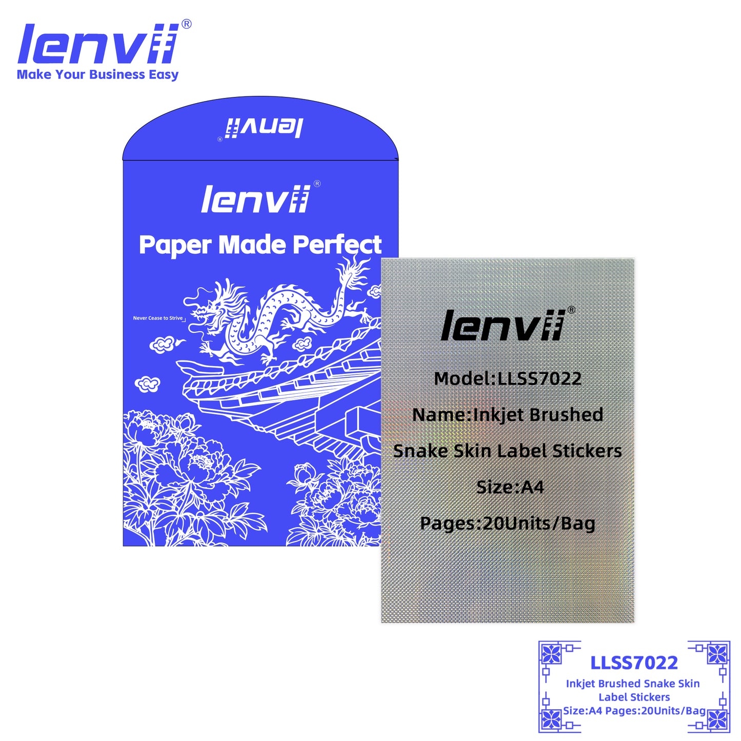 A4 Inkjet Holographic Label Stickers | 20 Sheets/Bag