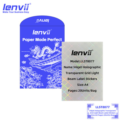 A4 Inkjet Holographic Transparent PET Label Stickers