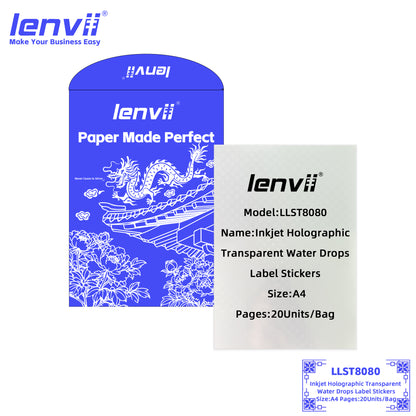 A4 Inkjet Holographic Transparent PET Label Stickers